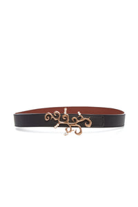 Sylvian Reversible Belt in Black Leather