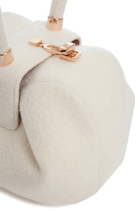 Nina Bag in Ivory Cashmere Felt