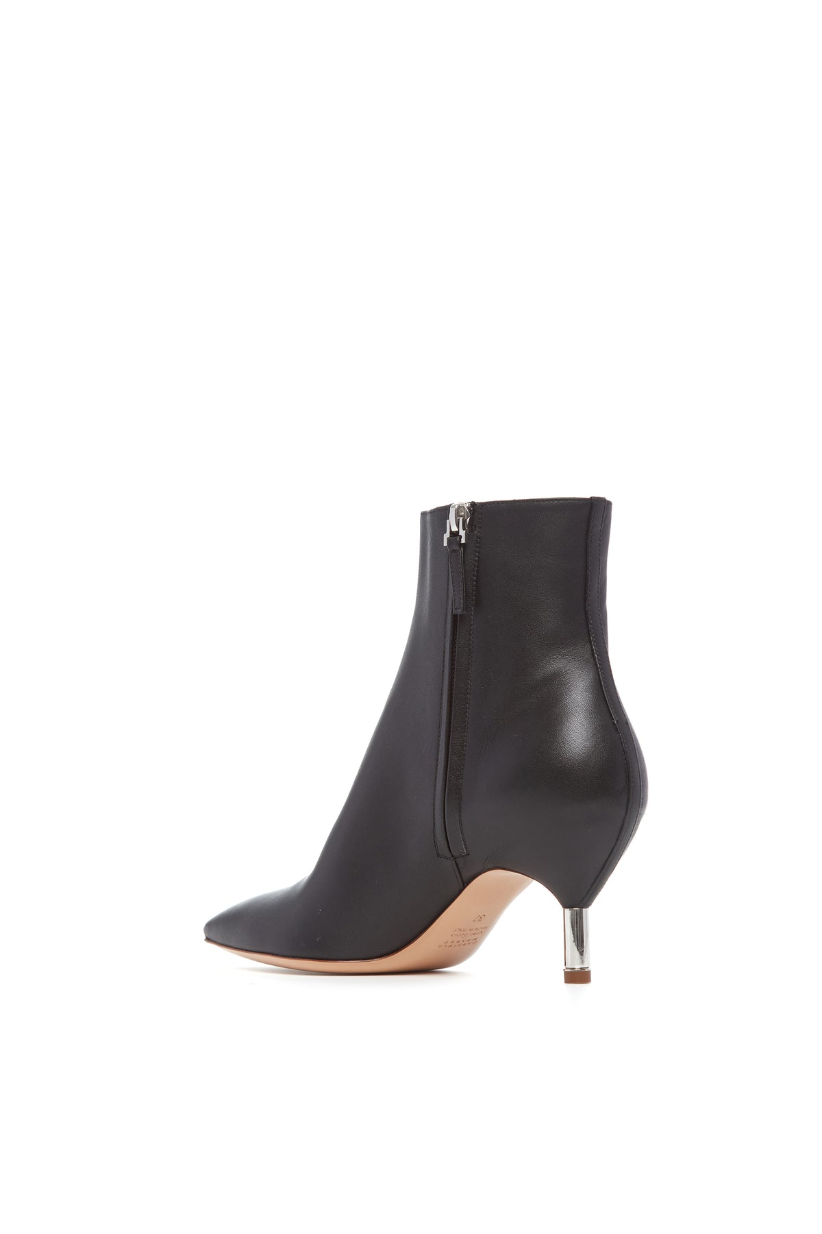Valeria Heeled Boot in Black Leather