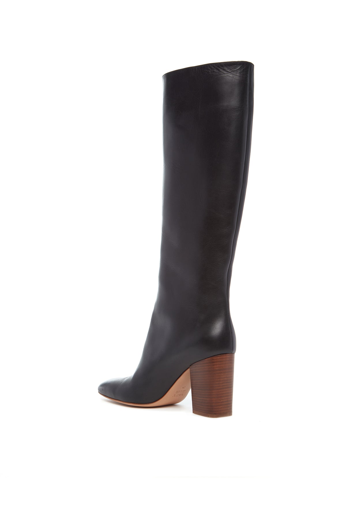 Sascha Knee High Boot in Black Leather