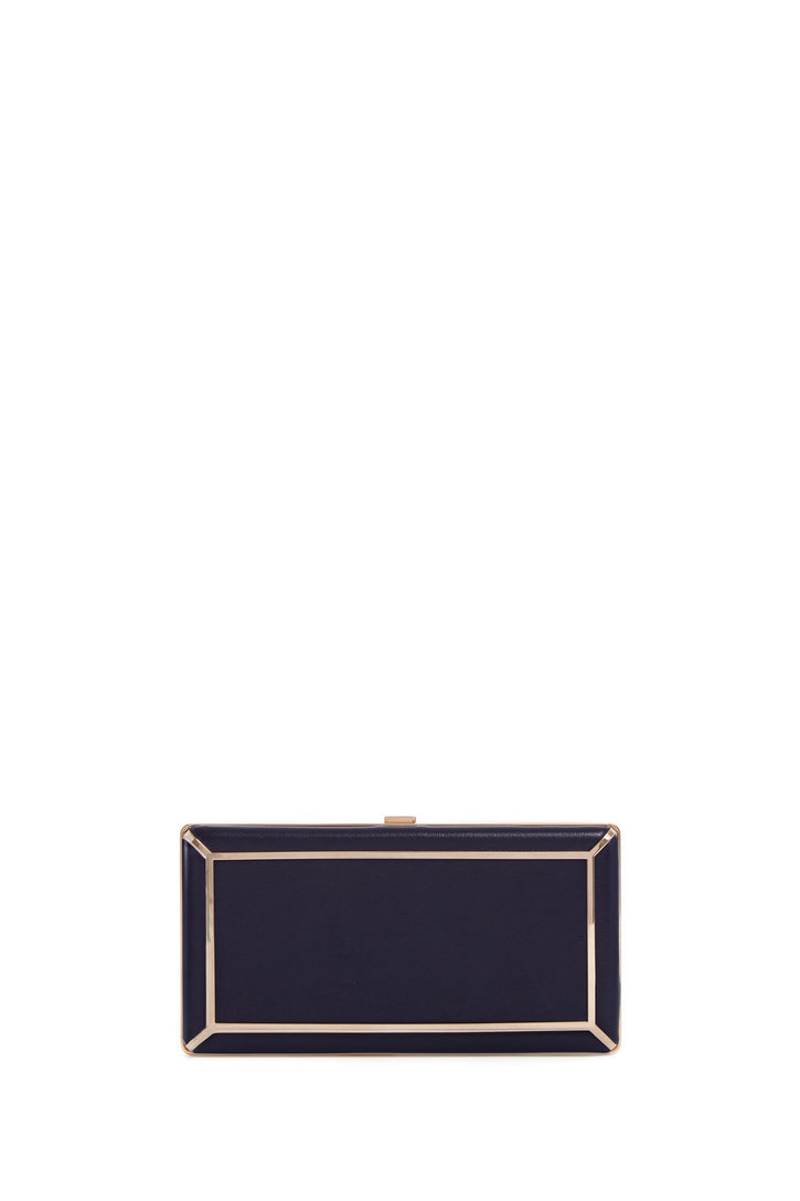 Callas Clutch in Navy Nappa Leather