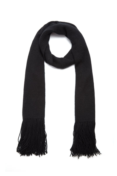 Staffordshire Knit Fringe Scarf in Black Cashmere – Gabriela  display picture 1