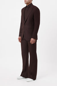 Leiva Blazer in Chocolate Superfine Wool
