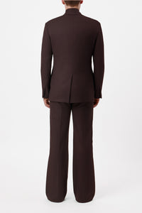 Leiva Blazer in Chocolate Superfine Wool