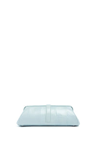 Paola Clutch in Light Blue Snakeskin