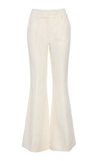 Rhein Flare Pant in Ivory Linen Twill