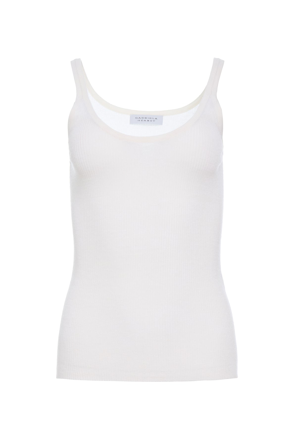 Cinxia ニットタンクトップ アイボリー カシミアシルク ヘンプ