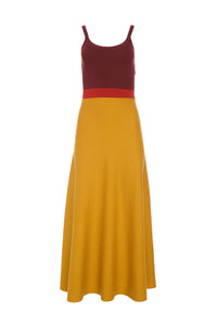 Flaminius Knit Midi Dress in Golden Birch Merino Wool
