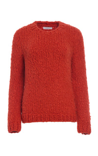 Lawrence Knit Sweater in Antelope Orange Welfat Cashmere