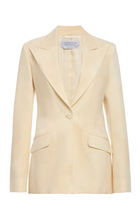 Leiva Blazer in Ivory Virgin Wool