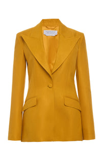 Leiva Blazer in Golden Birch Linen Twill