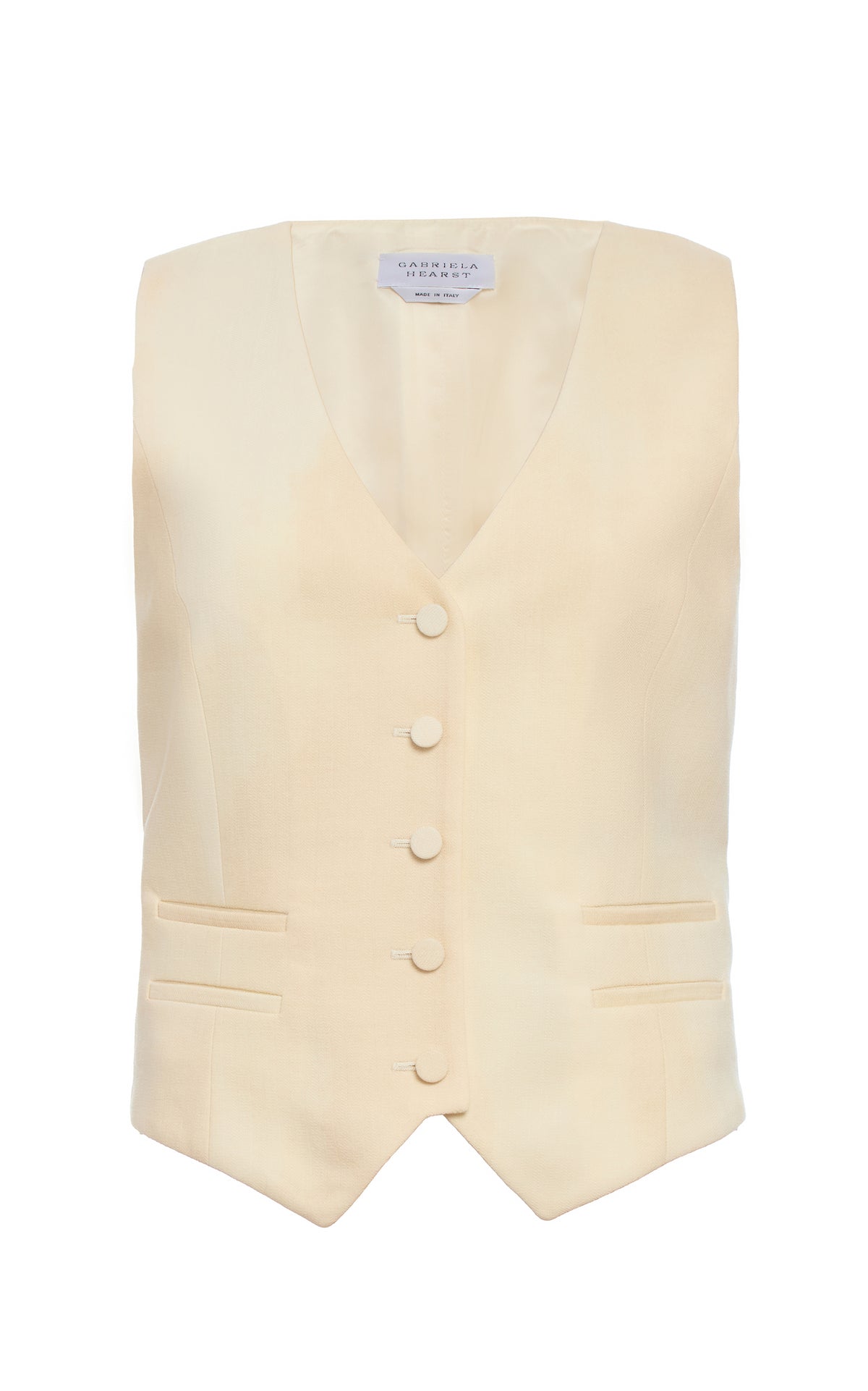 Coleridge Vest in Ivory Virgin Wool