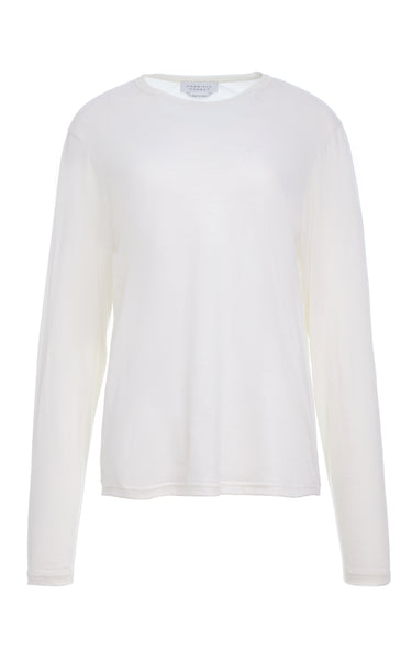 Pacific Long Sleeve T-Shirt in Ivory Cashmere – Gabriela Hearst