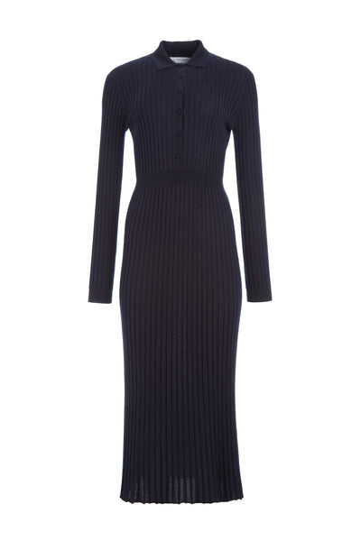 Blubre Dress Long Sleeve “Cashmere Silk” GabrielaHearst_050724_0132_gra