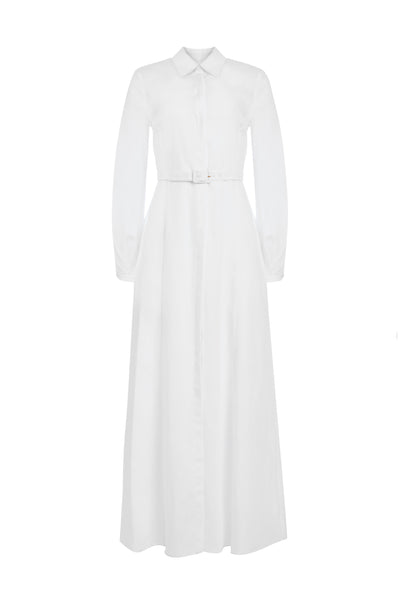 オールインワン・サロペット Lemaire White Fabric Maxi Shirt Dress オールインワン・サロペット Lemaire White Fabric Maxi Shirt