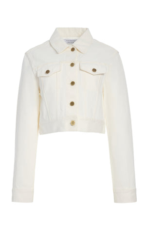 Bronte Jacket in White Recycled Cotton Denim