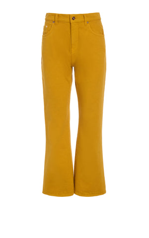 Ezra Bootcut Cropped Jean in Golden Birch Recycled Cotton Denim