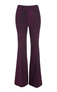 Rhein Flare Pant in Bordeaux Virgin Wool