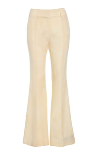 Rhein Flare Pant in Ivory Virgin Wool