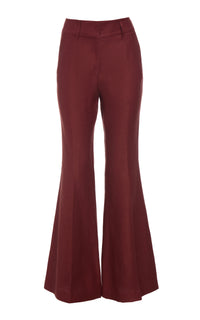Rhein Flare Pant in Burnt Sienna Linen Twill