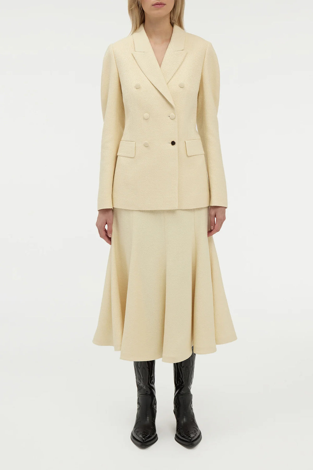 Sedna Blazer in Ivory Silk Tweed