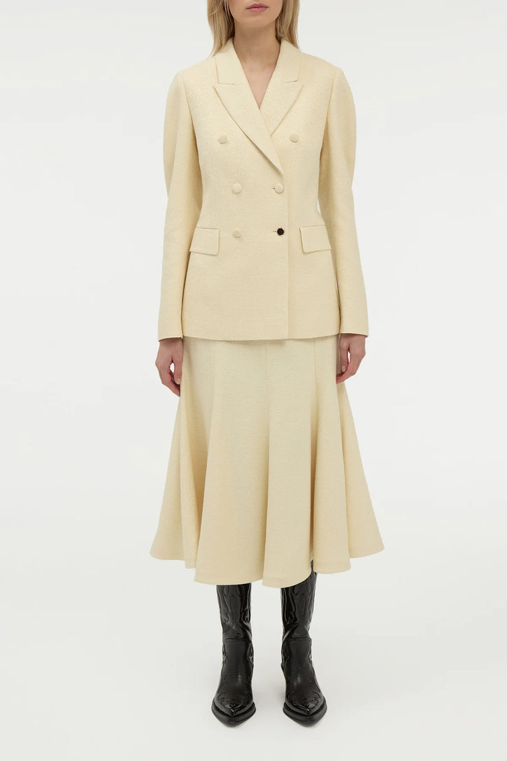 Sedna Blazer in Ivory Silk Tweed