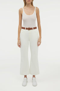 Cinxia Knit Tank Top in Ivory Cashmere Silk with Hemp