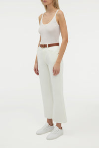 Cinxia Knit Tank Top in Ivory Cashmere Silk with Hemp