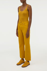 Cinxia Knit Tank Top in Golden Birch Cashmere Silk with Hemp