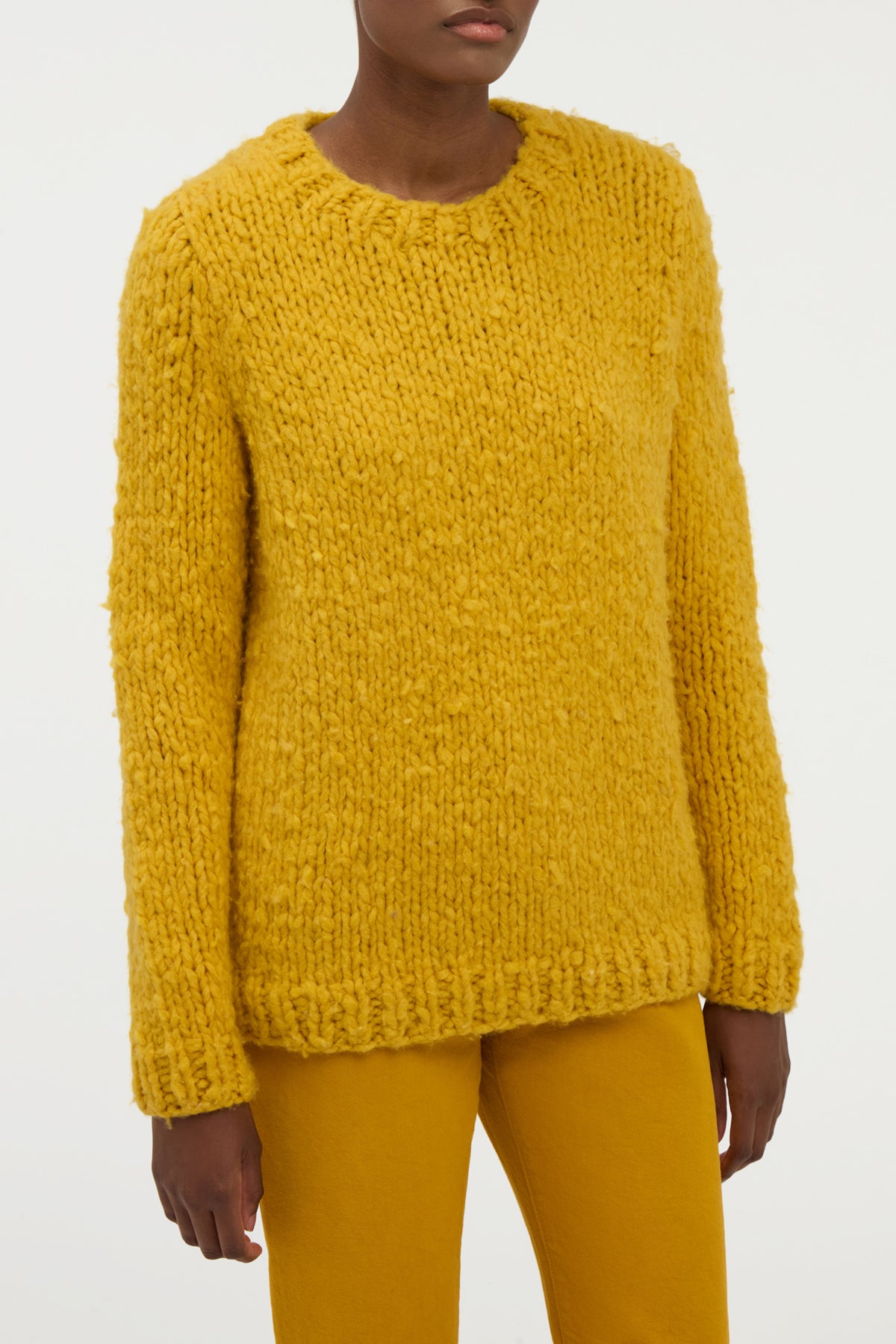 Lawrence Knit Sweater in Golden Birch Welfat Cashmere – Gabriela