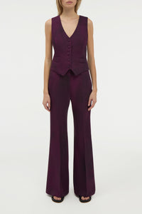 Rhein Flare Pant in Bordeaux Virgin Wool