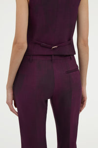 Rhein Flare Pant in Bordeaux Virgin Wool