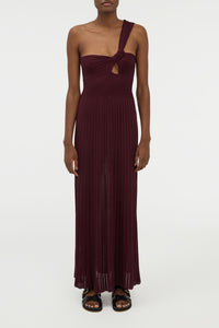 Altura Knit Maxi Dress in Bordeaux Silk