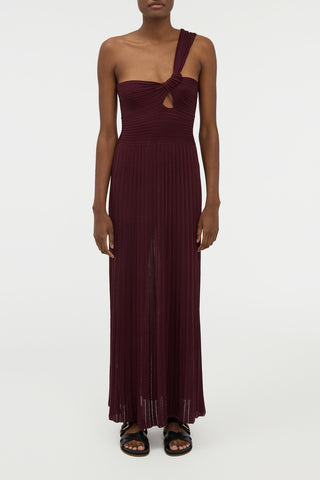 Altura Knit Maxi Dress in Bordeaux Silk
