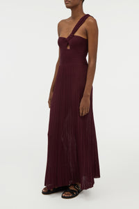 Altura Knit Maxi Dress in Bordeaux Silk