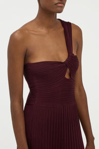 Altura Knit Maxi Dress in Bordeaux Silk