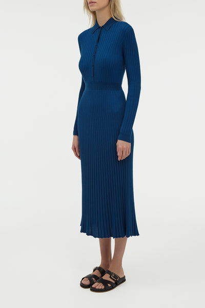 Blubre Dress Long Sleeve “Cashmere Silk” NicoBlu® Emerson Stretch Long Dress in Kaleidoscope Paisley