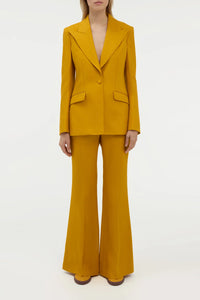 Leiva Blazer in Golden Birch Linen Twill