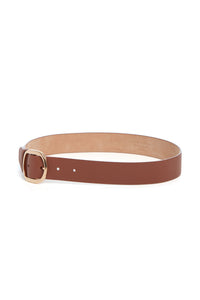 Cognac Calf Leather Belt - Side Angle View | Gabriela Hearst