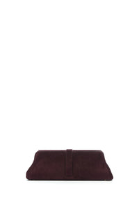 Paola Clutch in Bordeaux Suede