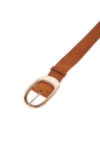 Lozewce Belt in Cognac Suede