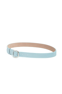 Thin Elster Belt in Light Blue Suede