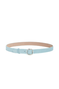 Thin Elster Belt in Light Blue Suede