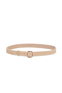 Thin Elster Belt in Light Beige Suede