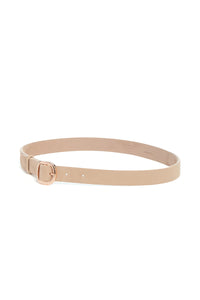 Thin Elster Belt in Light Beige Suede