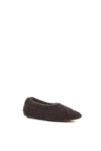 Emperor Flat in Dark Brown Silk Cashmere