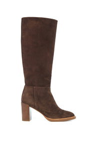 Bocca Knee-high Boot in Dark Chocolate Suede