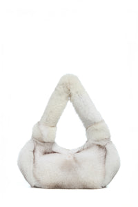 Mini Antonia Bag In White Recycled Fur