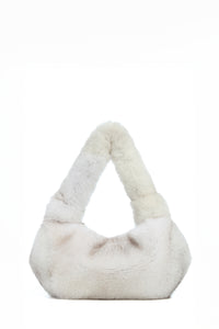 Mini Antonia Bag In White Recycled Fur