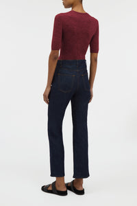 Elara Cropped Jean in Recycled Cotton Denim